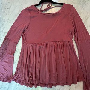 Pink American Eagle Plum Top